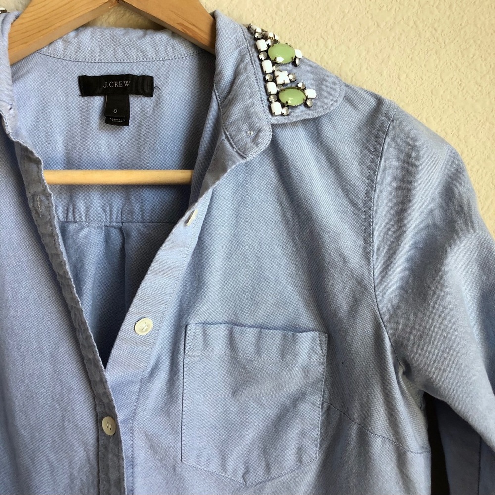 J. Crew Embellished Career Button Down 0 - Picture 4 of 8